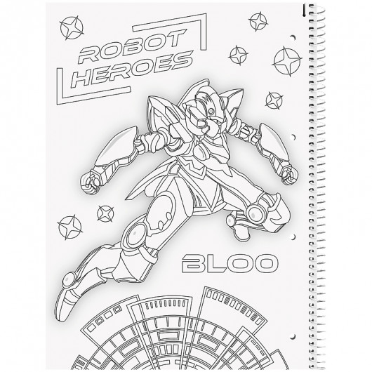 Коледж-блок А4 Premium, клітинка, 80 арк.,Robot Heroes Brunnen — фото 4