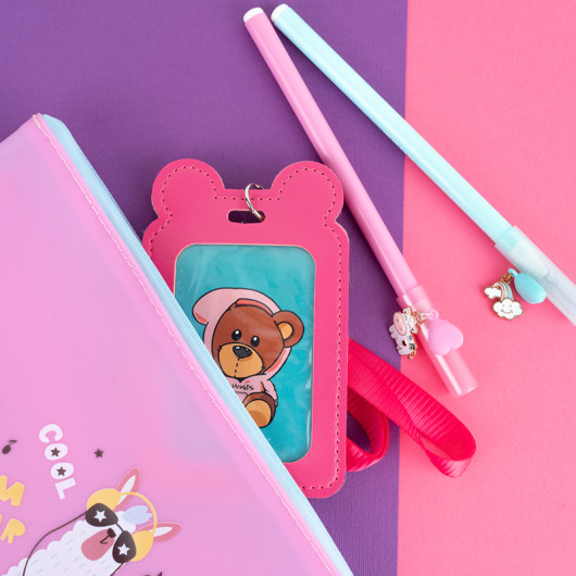 Бейдж на шнурке вертикальный, фуксия Kite - фото 7