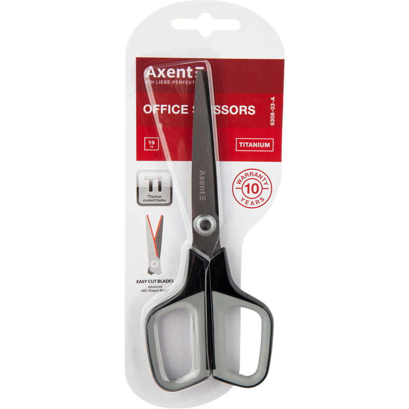 Ножиці 19см. Titanium, синьо-сірі Axent — фото 3