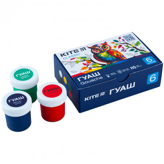Гуашь 6 цветов., 20 мл Kite Classic (K-062) Kite - фото 5