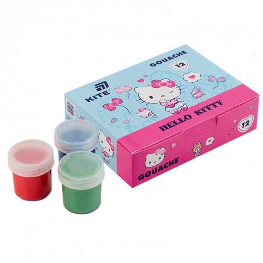 Гуаш, 12 кол., 20мл Hello Kitty (HK25-063) Kite — фото 3