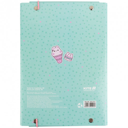 Папка для зошитів В5 на гумці картон, Feel Good (K25-210-1) Kite — фото 4