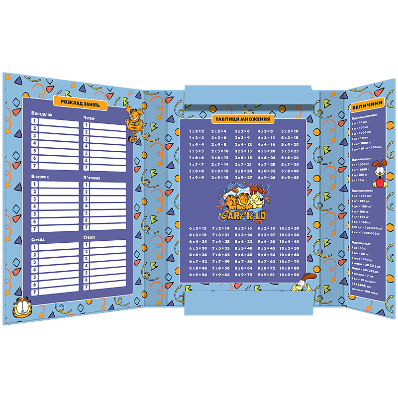 Папка для тетрадей B5, на резинках, картон, Garfield (GF25-210) Kite - фото 4
