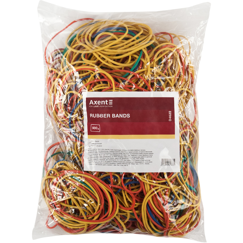 Резинка для денег d=60мм., 500г., цвет ассорт. Axent Delta - фото 3
