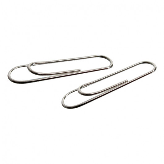 Скріпки нікельовані круглі із загином, 28мм., 100шт., картон. уп. Axent — фото 2