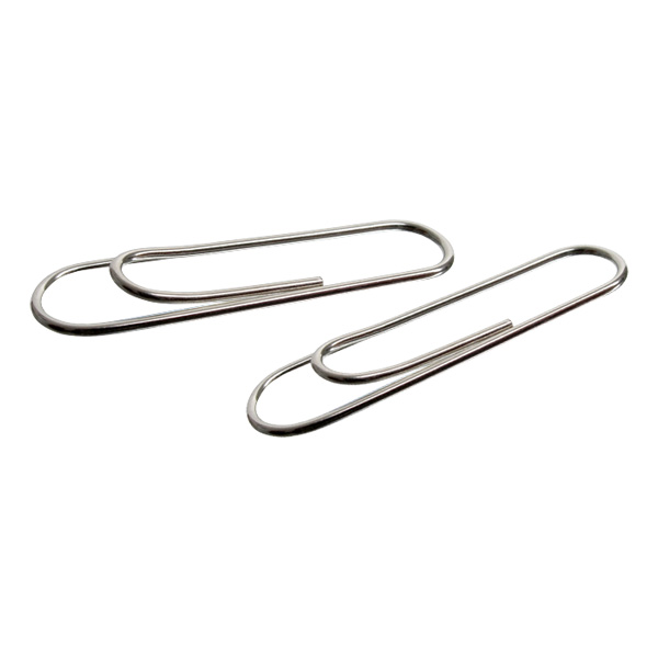 Скріпки нікельовані круглі із загином, 28мм., 100шт., картон. уп. Axent — фото 2