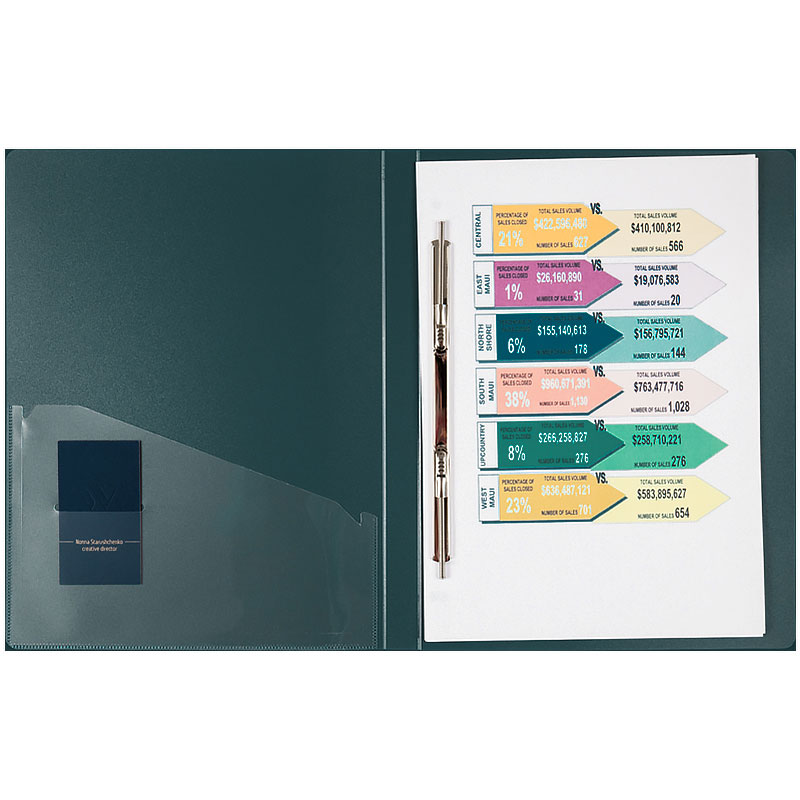 Папка со скоросшивателем и карманом А4, 20мм., пластик, зелен. Axent - фото 3