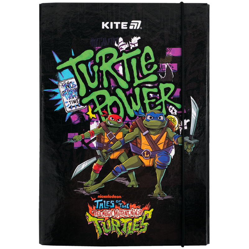 Папка для зошитів В5 на гумці картон, Ninja Turtles (NT25-210) Kite — фото 4