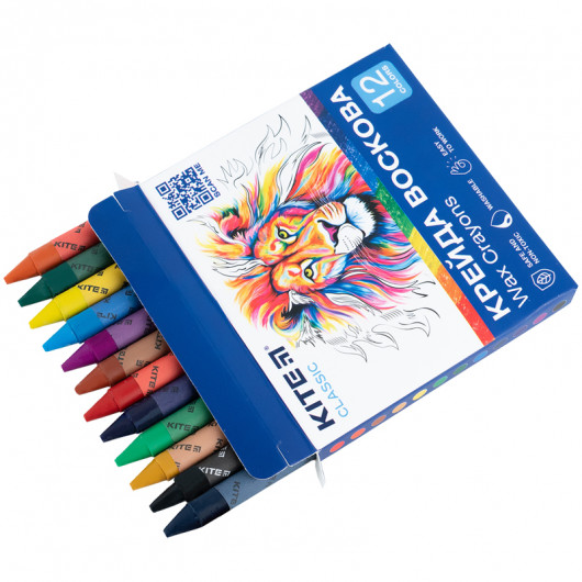 Мел восковой, 12 цветов Kite Classic Kite - фото 4