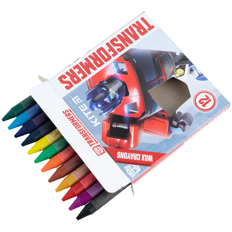 Мел восковой, 12 цветов Transformers Kite - фото 4