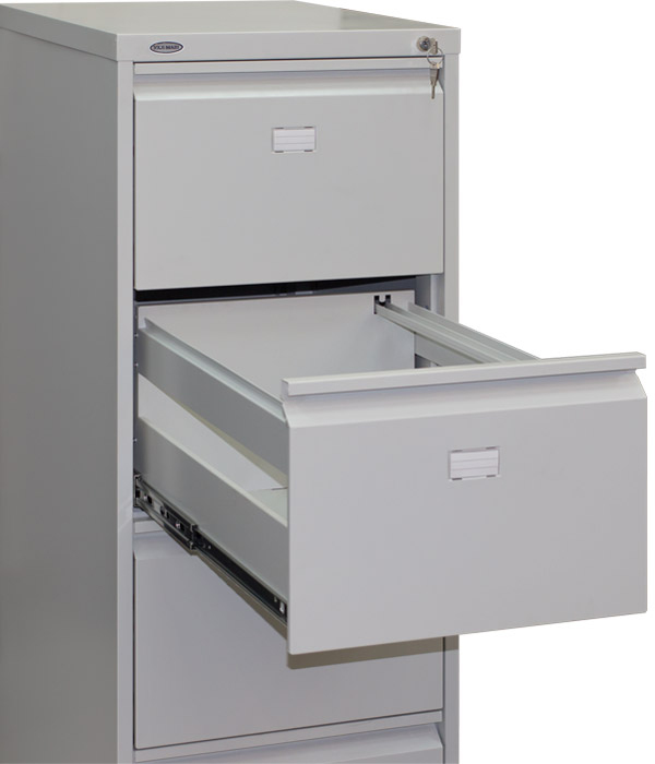 Шкаф картотечный, для подвесных файлов 4 ящика, (1335*495*602мм) метал., замок сер. УХЛ-МАШ - фото 3