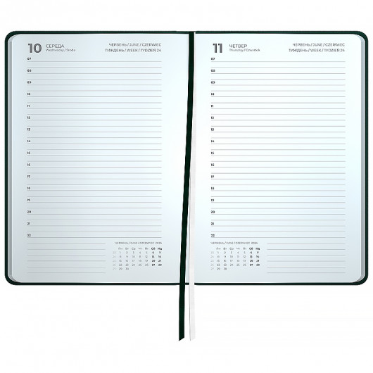Щоденник 2026 Partner Traces, 145*210, темно-зелений Axent — фото 3