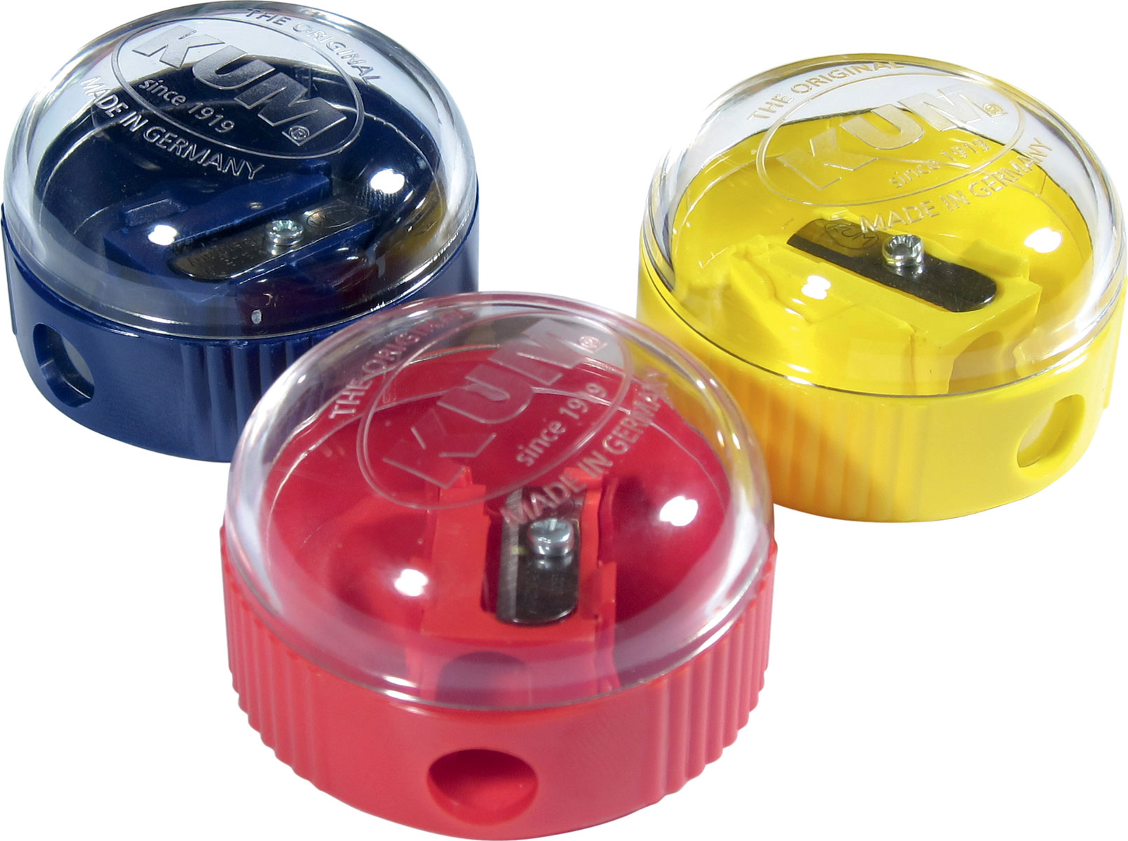 Точилка з контейнером 210, пластикова, кругла, закриваючийся отвір, змінна точилка, асорті KUM - фото 11