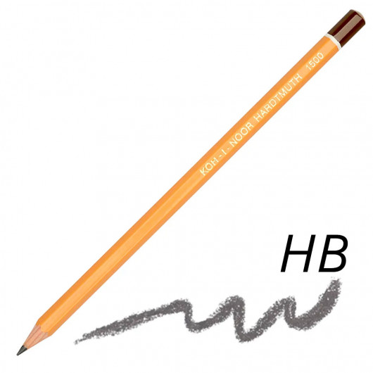Карандаш простой графитный технический для черчения и графичесских работ 1500 HB Koh-i-noor - фото 4