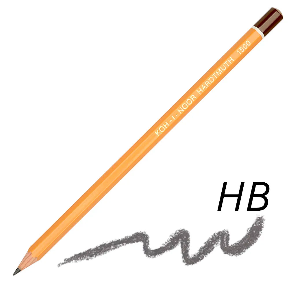 Карандаш простой графитный технический для черчения и графичесских работ 1500 HB Koh-i-noor - фото 4