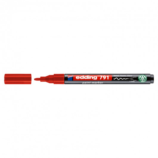 Маркер для маркировки любых поверхностей, термостойкий e-791n, 1-2мм., красный Edding - фото 2