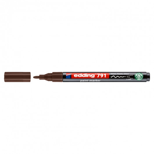 Маркер для маркировки любых поверхностей, термостойкий e-791n, 1-2мм., коричневый Edding - фото 2