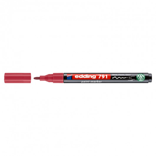 Маркер для маркування усіх поверхонь e-791n, круглий наконечник 1-2мм., рожев. Edding — фото 2