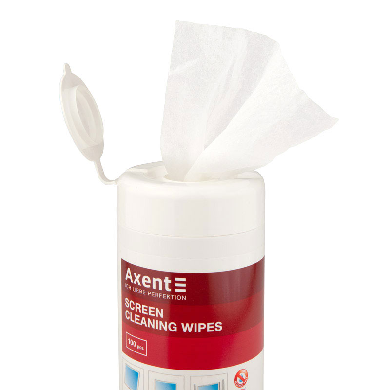 Серветки вологі для чищення моніторів TFT/PDA/LCD, бокс 100шт. (5302-A) Axent — фото 3