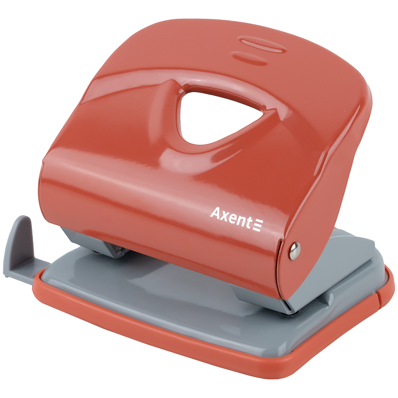 Дырокол на 2 отверстия, до 30 листов Exakt-2 Earth colors, металлический, коралловый Axent - фото 5