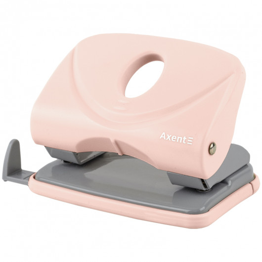 Діркопробивач на 2 отвори, до 20 аркушів Welle-2 Pastelini, пластиковий, рожев. Axent — фото 5