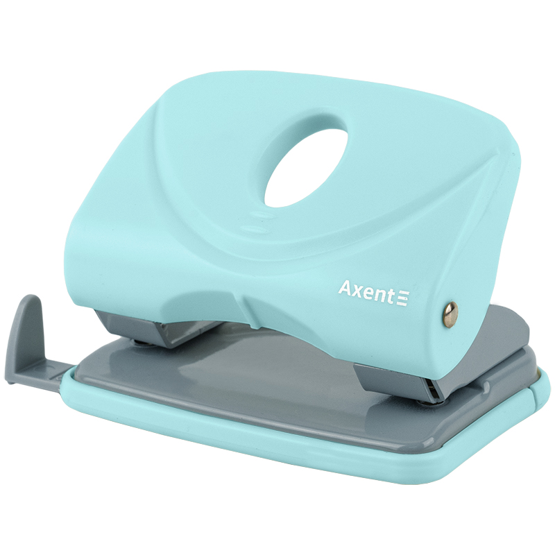 Діркопробивач на 2 отвори, до 20 аркушів Welle-2 Pastelini, пластиковий, м'ятний Axent — фото 5