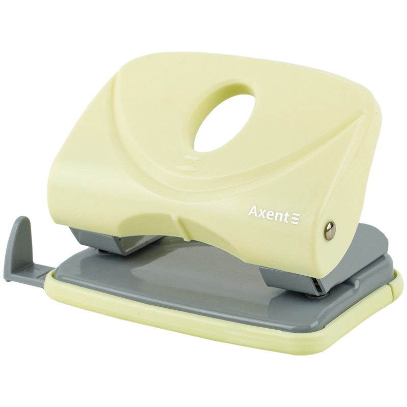 Діркопробивач на 2 отвори, до 20 аркушів Welle-2 Pastelini, пластиковий, жовт. Axent — фото 5
