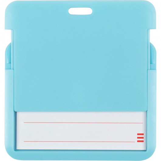 Бейдж-слайдер горизонтальный 85*54мм., ABS пластик, голуб. Axent - фото 4