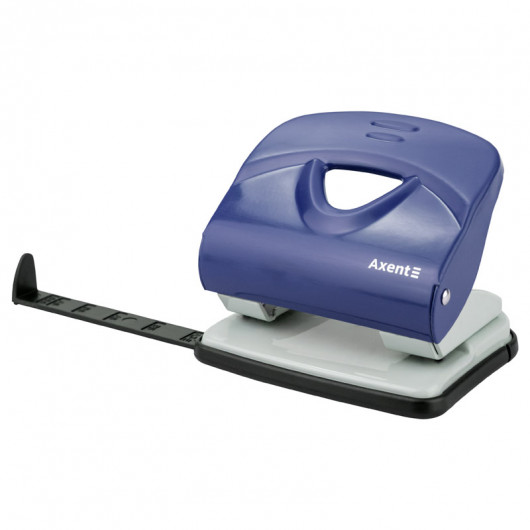 Дырокол на 2 отверстия, до 30 листов Exakt-2, металлический, син. Axent - фото 7