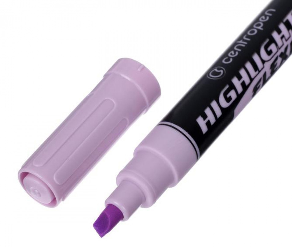 Маркер текстовый Highlighter Flexi 8542, 1-5мм., пастельный лилов. Centropen - фото 4
