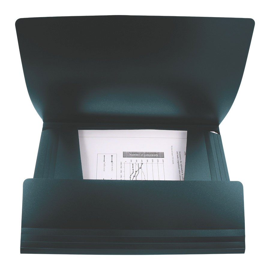 Папка на резинках А4, пластик, толщина 500мкм., зелен. Axent - фото 2