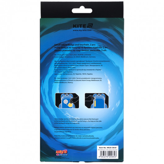 Набор бейдж на липучке и подвеска, 2 шт., 3010 Naruto Shippuden Kite - фото 9
