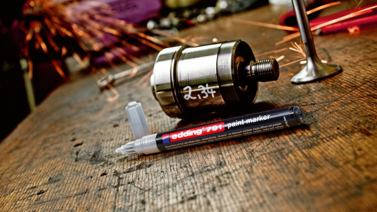 Маркер для маркировки любых поверхностей, термостойкий 791, 1-2мм., серебр. Edding - фото 6