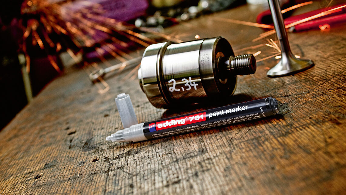 Маркер для маркировки любых поверхностей, термостойкий 791, 1-2мм., серебр. Edding - фото 6