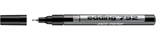 Маркер лакирующий 792, тонкий наконечник 0,8мм., черн. Edding - фото 6
