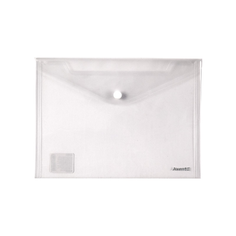 Папка на кнопке, А5, прозрачная Axent - фото 1