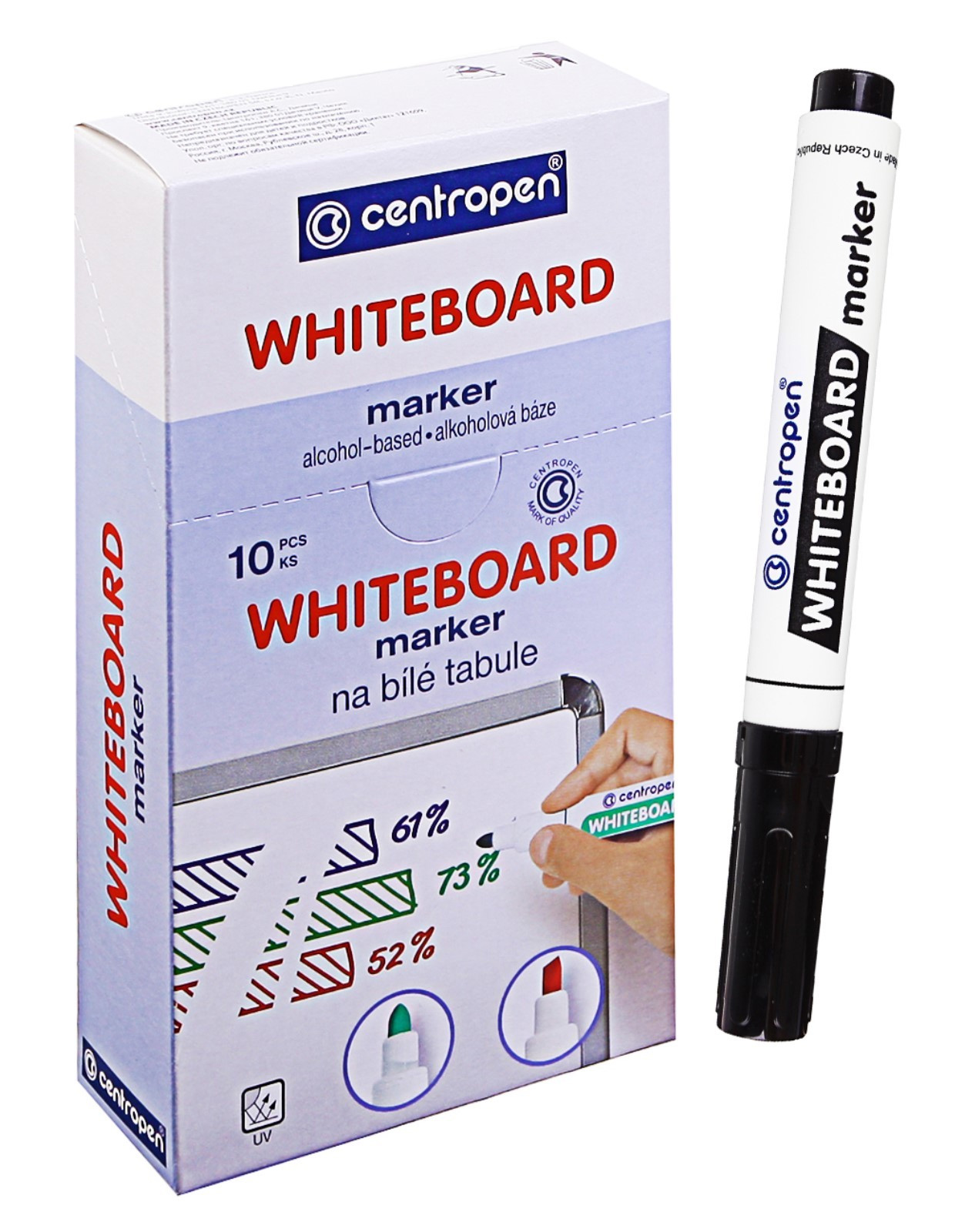 Маркер для досок клиновидное острие BOARD 1-4,6мм. 8569, черн. Centropen - фото 4