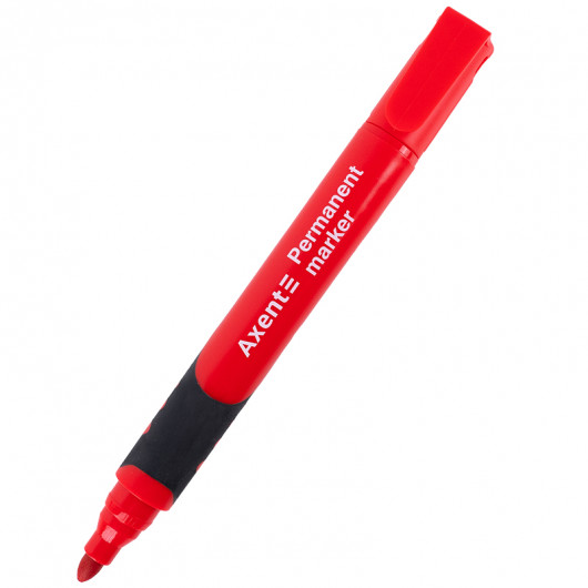 Маркер Permanent Comfort Grip 2542-A, 2 мм круглый красный Axent - фото 7