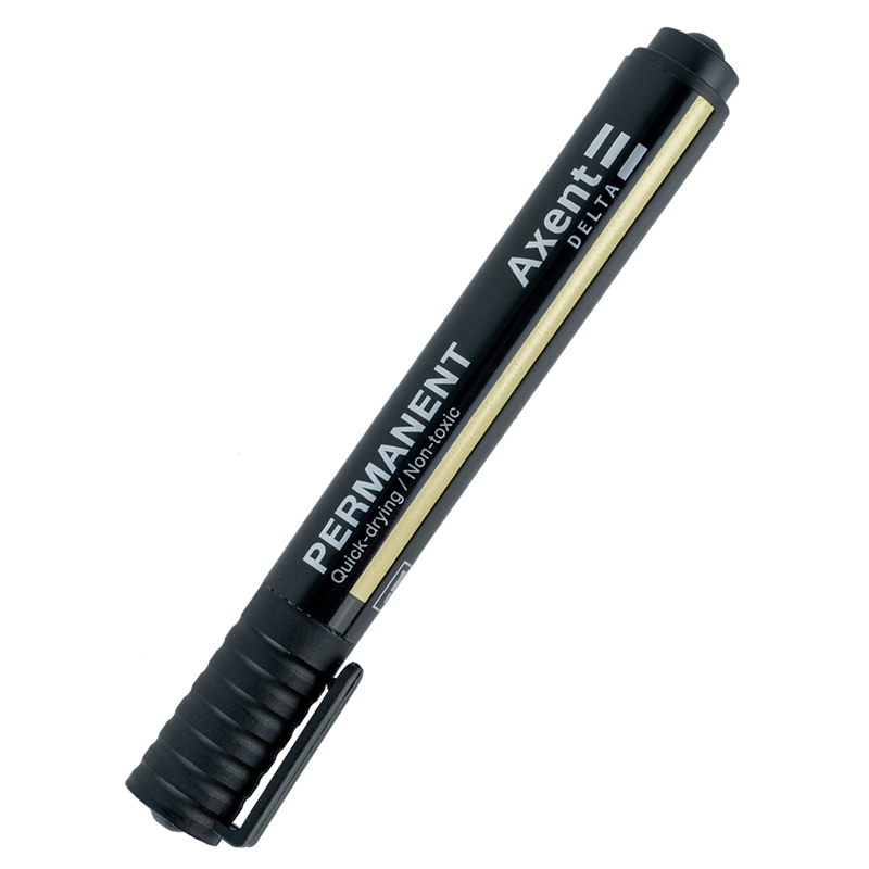 Маркер перманентный, круглое острие 2мм. Standard D2604, черный Axent Delta - фото 3