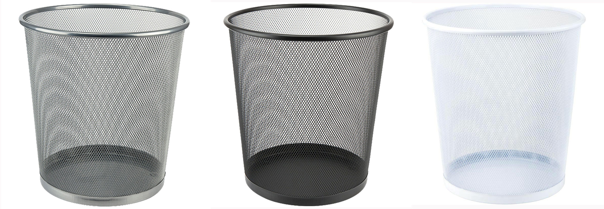 Кошик для паперів 12л., круглий металевий, біл. Axent — фото 2