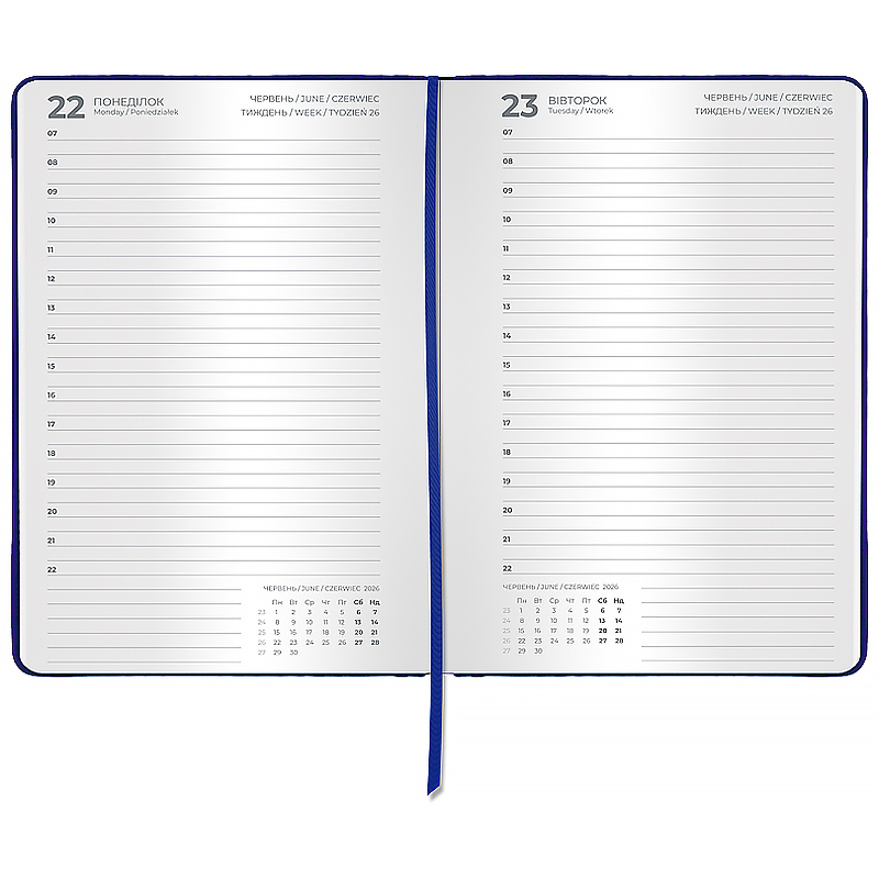 Щоденник 2026 Classic Lux, 145*210, слп/т темно синій Axent — фото 4