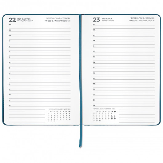 Ежедневник 2026 Classic Palermo, 145*210, слп/т синий Axent - фото 4