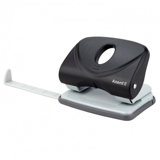 Діркопробивач на 2 отвори, до 20 аркушів Welle-2, пластиковий, чорн. Axent — фото 5