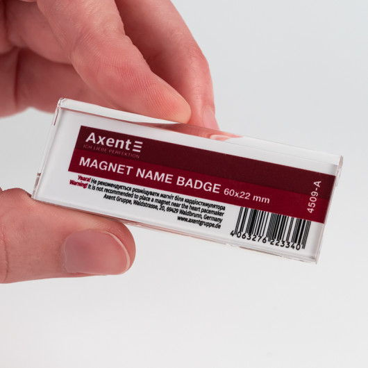 Бейдж акриловый на магните 4509 (60х22мм) Axent - фото 4