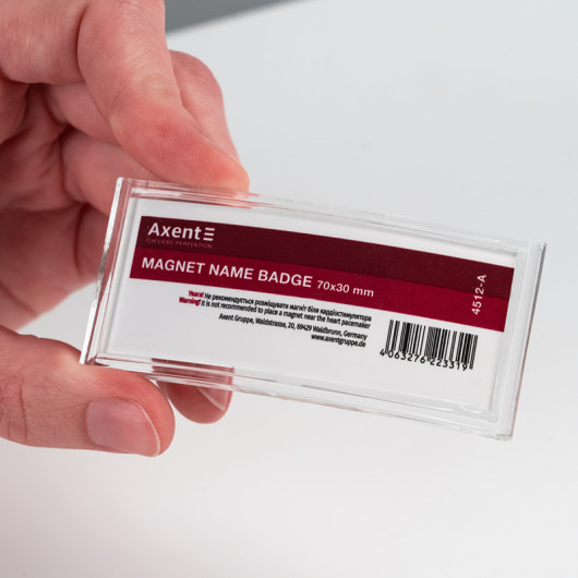 Бейдж акриловий на магните 4512 (70х30мм) Axent - фото 5