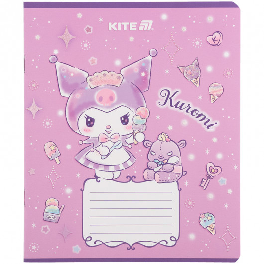 Зошит 12 арк., кл., УФ лак + глітер, Hello Kitty-3 (HK25-232-3) Kite — фото 13