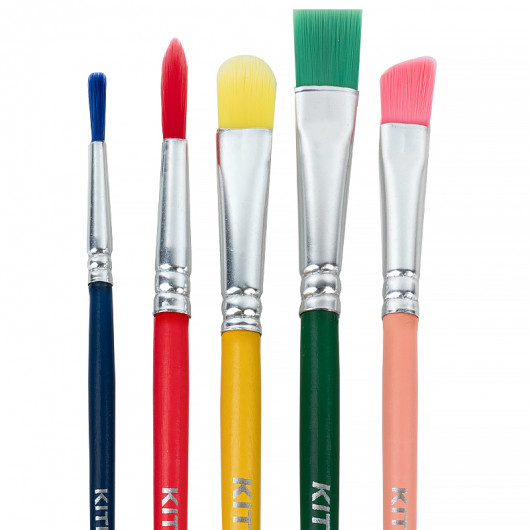 Набір з 5-ти пензлів синтетика Kite Classic Baseus — фото 3