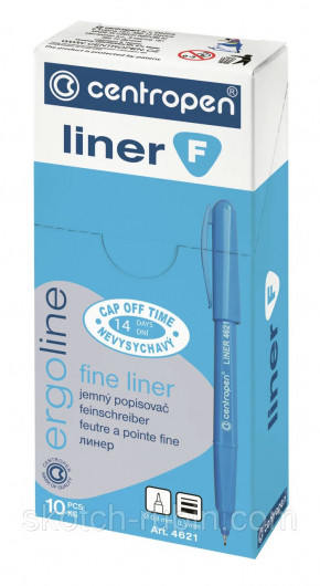 Линер Ergoline 0.3мм.(F) 4621, корпус син., стержень зелен. Centropen - фото 6