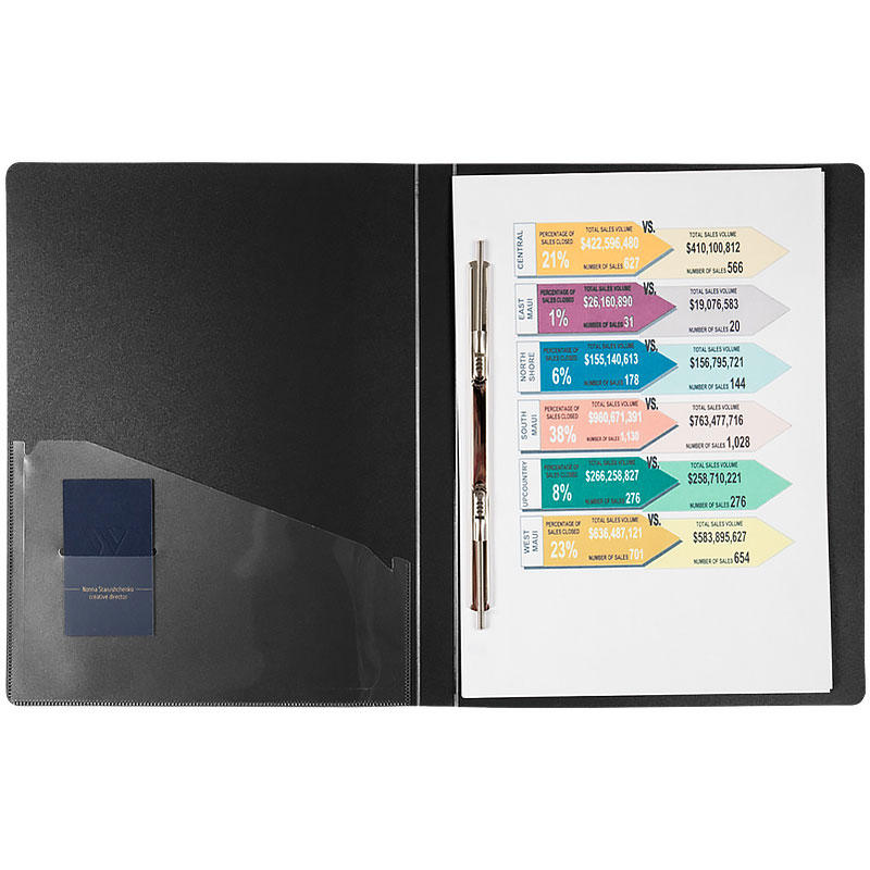 Папка со скоросшивателем и карманом А4,  20мм., пластик, черн. Axent - фото 4