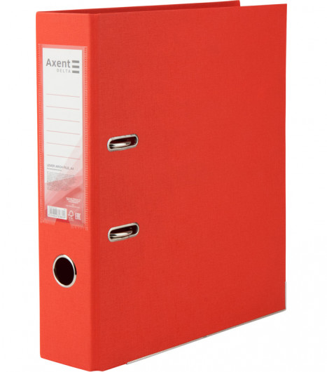 Регистратор 7,5см. А4 (PP) двусторонний, красн. Axent Delta - фото 3